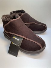 FitVille Men's Diabetic Slipper 11 EW Warm Slip-on Winter w/ Fur Hook Loop New