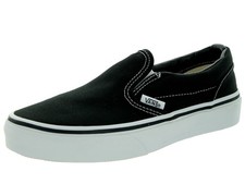 Vans Youth Classic Slipon Shoes Black/True White Authentic New
