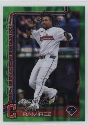 2025 Topps Chrome Green Lava Refractor 22/99 Jose Ramirez José Ramírez #12 0fo5