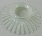 Petticoat Milk Glass Shade Antique White Opal Glass Ruffled Oil Lamp Victorian