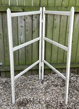 vintage clothes airer / maiden / wooden clothes horse / air dryer / folding