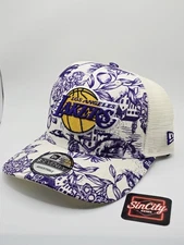 New Era White Los Angeles Lakers Lemon Tree 9SEVENTY Adjustable Snapback Hat