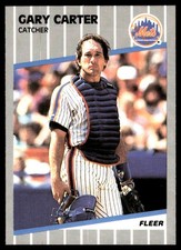 Gary Carter 1989 Fleer #30 New York Mets MLB READ FREE SHIPPING AutographDen