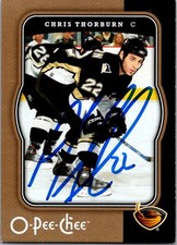Chris Thorburn 2007-08 O-Pee-Chee #31 Atlanta Thrashers Auto Hand Signed
