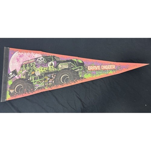 Vintage Grave Digger monster truck pennant 29 inch long