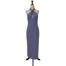 NWT Elliatt Victoria Halter Neck Midi Dress, Cornflower, Large *W/ FLAWS*
