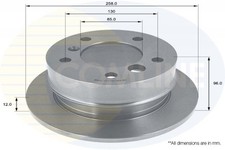 REAR BRAKE DISCS PAIR FOR MERCEDES-BENZ G-CLASS CABRIO 3 L COMLINE