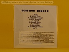 BOSS HOG BROOD X (696) 10 Track Promo CD Album including Picture Sleeve BRONZE R