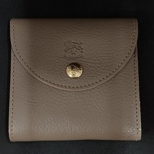 Il Bisonte Bifold Wallet Leather Classic Card Currency Black Used