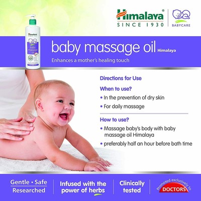 Himalaya Baby-Massageöl für alle Hauttypen, Körper und Gesicht   50 500 ml...
