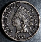 1862 INDIAN HEAD CENT - With LIBERTY - VF VERY FINE