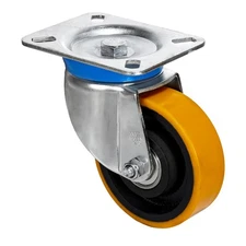 8" Rgd HD Caster Zn Plated PU 1764 lb
