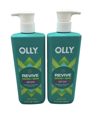 OLLY Revive Mood + Skin Vitamin-Infused Body Wash Neroli Dew 17 fl oz 2pk