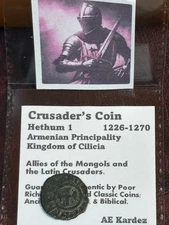 Crusaders. Knights Templar Era  Cilician Armenia 1226-1270 AD Hethum I CB117