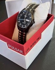 Orologio PULSAR 5BAR 50M Impermeabile Movimento Giappone Giorno/Data Batteria Nuova