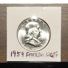 1959 Franklin Half Dollar Coin 50C Denomination, Uncertified US Issue