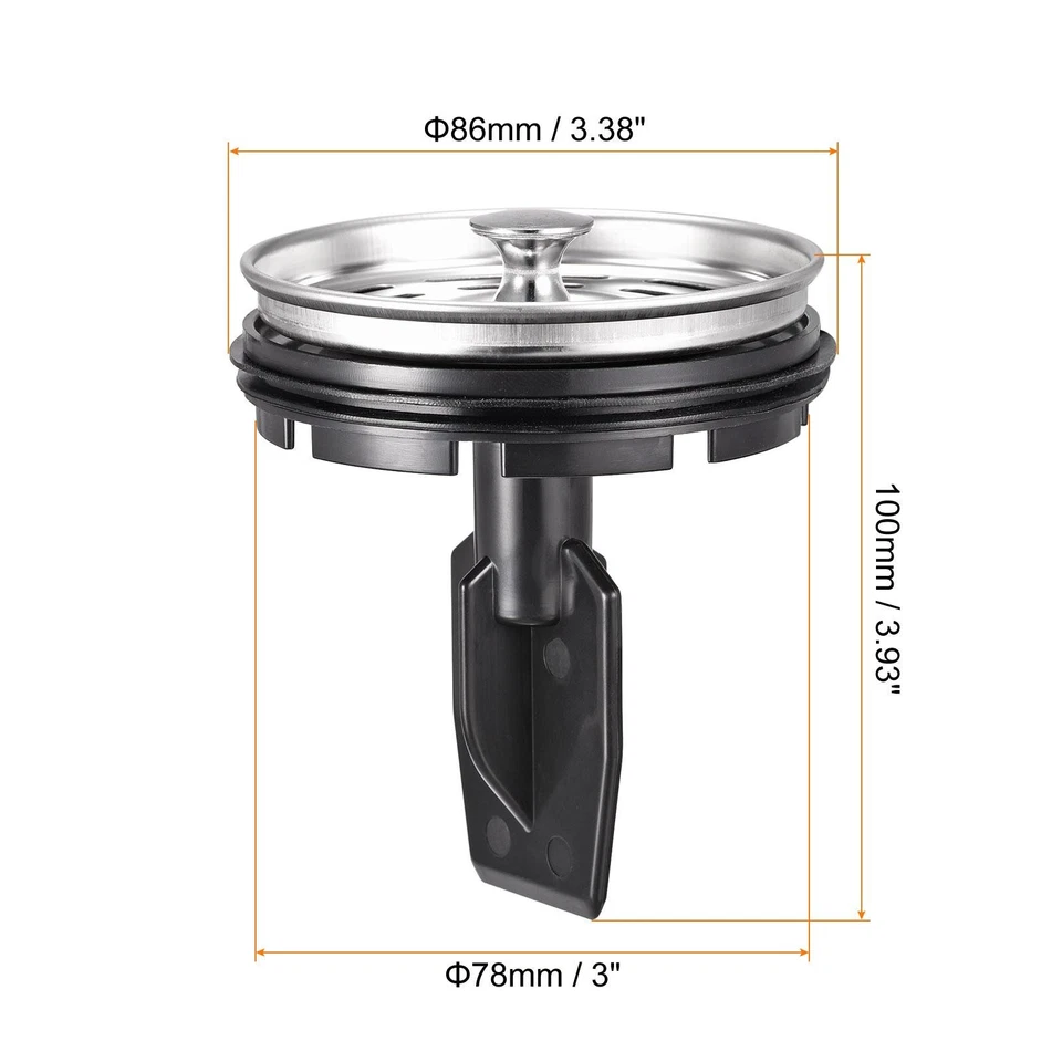 Garbage Disposal Strainer Cover Water Stopper, Fits for the Sink 3.38 Inch Foto 2 de 4