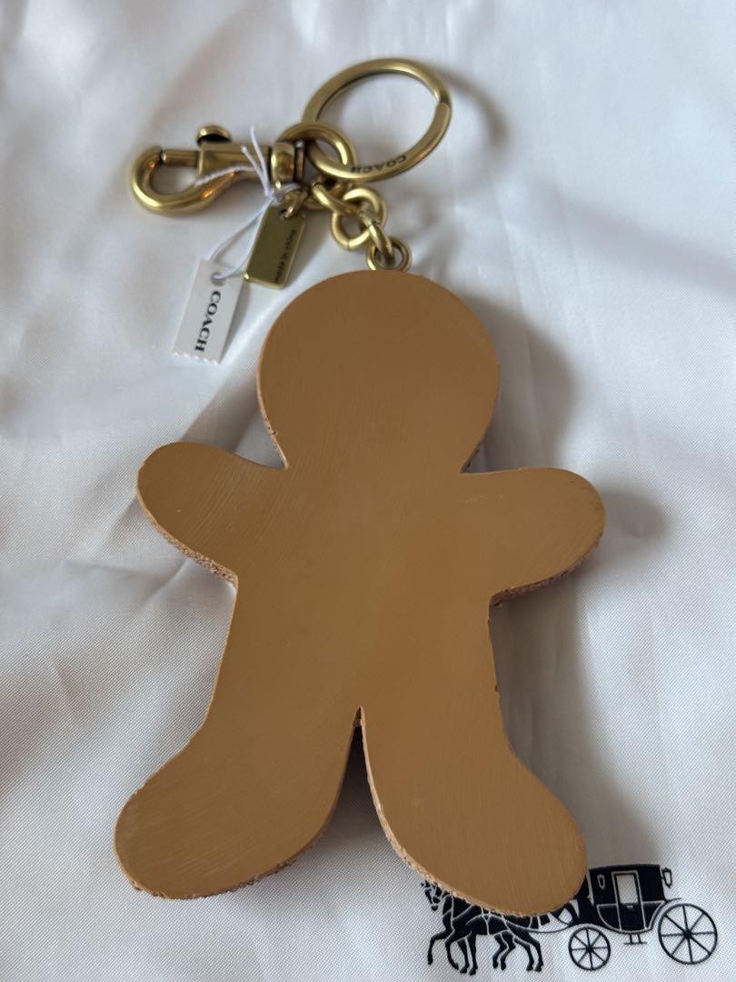 COACH ジンジャーブレッドマン キーホルダー Coach Gingerbread Man Keychain Brown Rubber 10cm | eBay