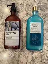 Bath & Body Works Hot Springs Spa and  Create Clarity Eucalyptus Lotion- NEW