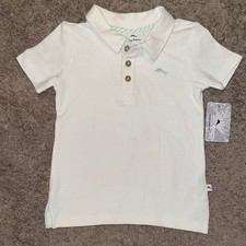 NEW Tommy Bahama 3T white polo shirt boys short sleeve casual pique NWT