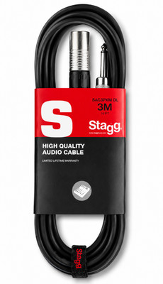 STAGG SAC3PSJS DL Audiokabel 3m Klinke auf Klinkenbuchse Stereo AUX A5