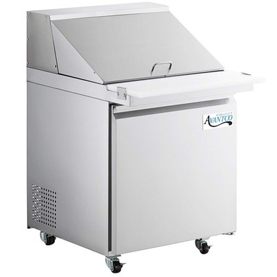 27 1/2'' ADA Height 1 Door Mega Top Cutting Top Refrigerated Sandwich Prep Table