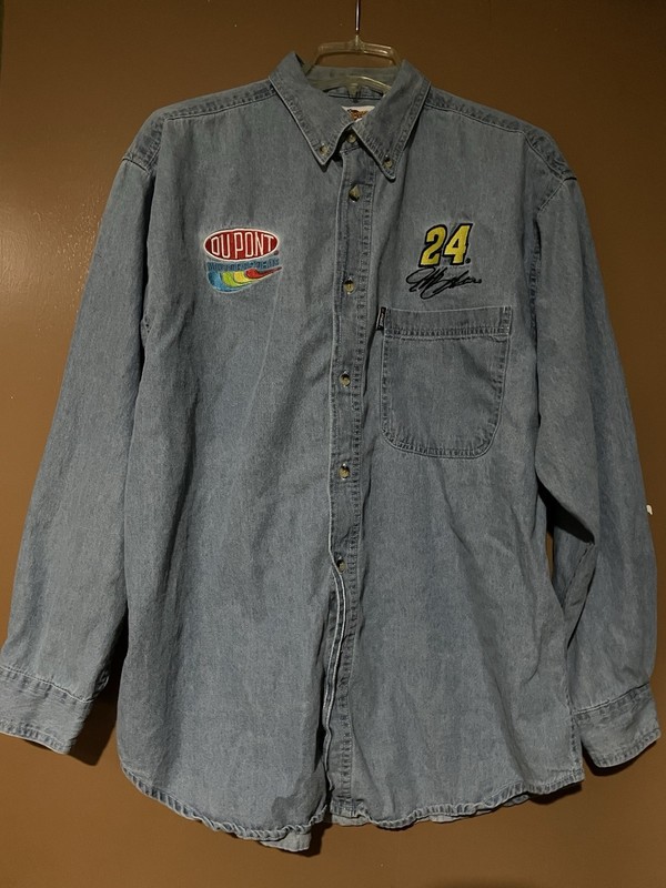 Nascar Jeff Gordon Denim Shirt (L) Winners Circle