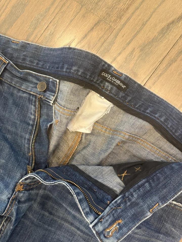 Dolce & Gabbana Jeans Mens Size 38 (52) Button Fly Straight Italy Designer - Image 2 of 4