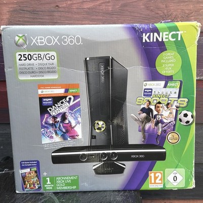 Xbox 360 Slim Kinect Bundle Extra 250gb Makellos OVP inkl TV Kinect Ständer