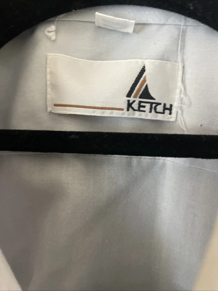 Ketch Men's Vintage Dress Shirt Half Sleeve Single Needle Tailoring Size 15.5 - Image 3 of 4