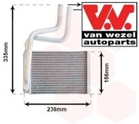 VAN Wezel 18006286 WäRmetauscher FüR Innenraumheizung HeizungsküHler