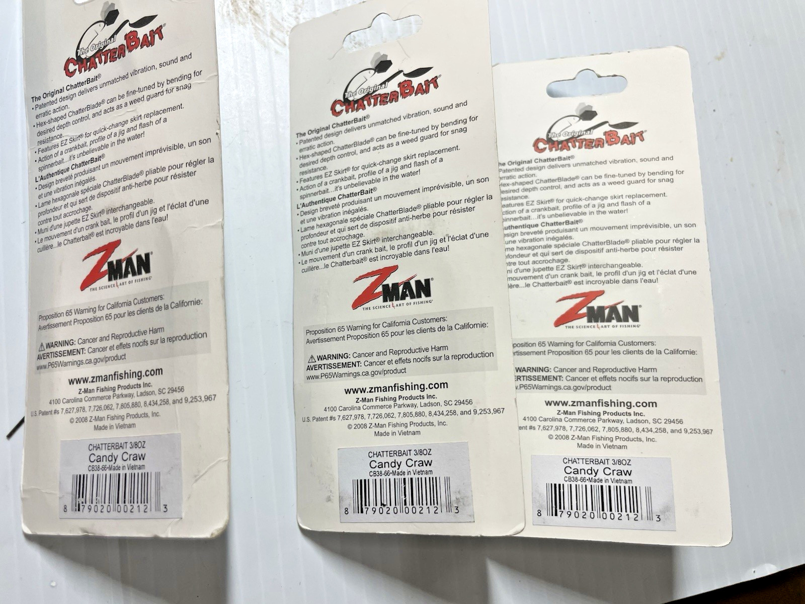 Z-Man 3/8 Oz Chatterbait 5 Bait Lot Texas Craw and Candy Craw - Image 4