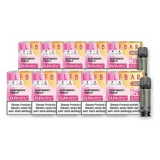 10er Pack E-Liquidpod ELFBAR Elfa Raspberry Peach 20 mg 2 Pods