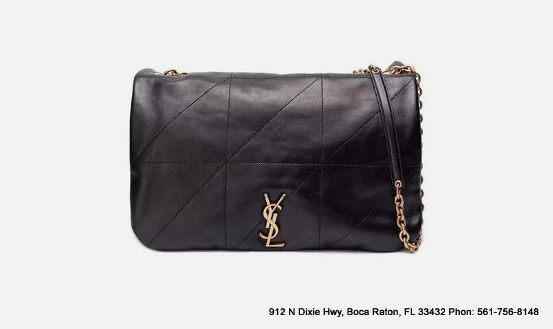 SAINT LAURENT YSL JAMIE 4.3 MAXI LARGE BLACK LAMBSKIN LEATHER BAG