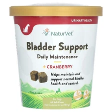 Bladder Support Daily Maintenance + Cranberry, For Dogs, 60 Soft Chews, 6.3 oz