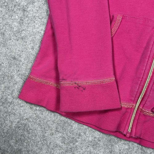Juicy Couture Hoodie YOUTH Girls Size 8/10 Pink Y2K Full Zip Double Sided - Picture 7 of 15