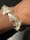 Vintage Mother of Pearl Carved Leaf  Bracelet - Victorian? Graduated Lovely — photo 1