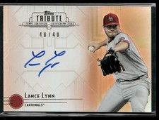 2014 Topps Tribute #TA-LL Lance Lynn Autographs Orange #/40