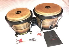 Meinl Free Ride Series Matte Wood Bongos Antique Tobacco Burst 6.75 & 8 In.