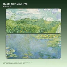 Van Gogh's Oil Painting Water Lily Mouse Pad Large Rubber Non-slip Desk Accessor