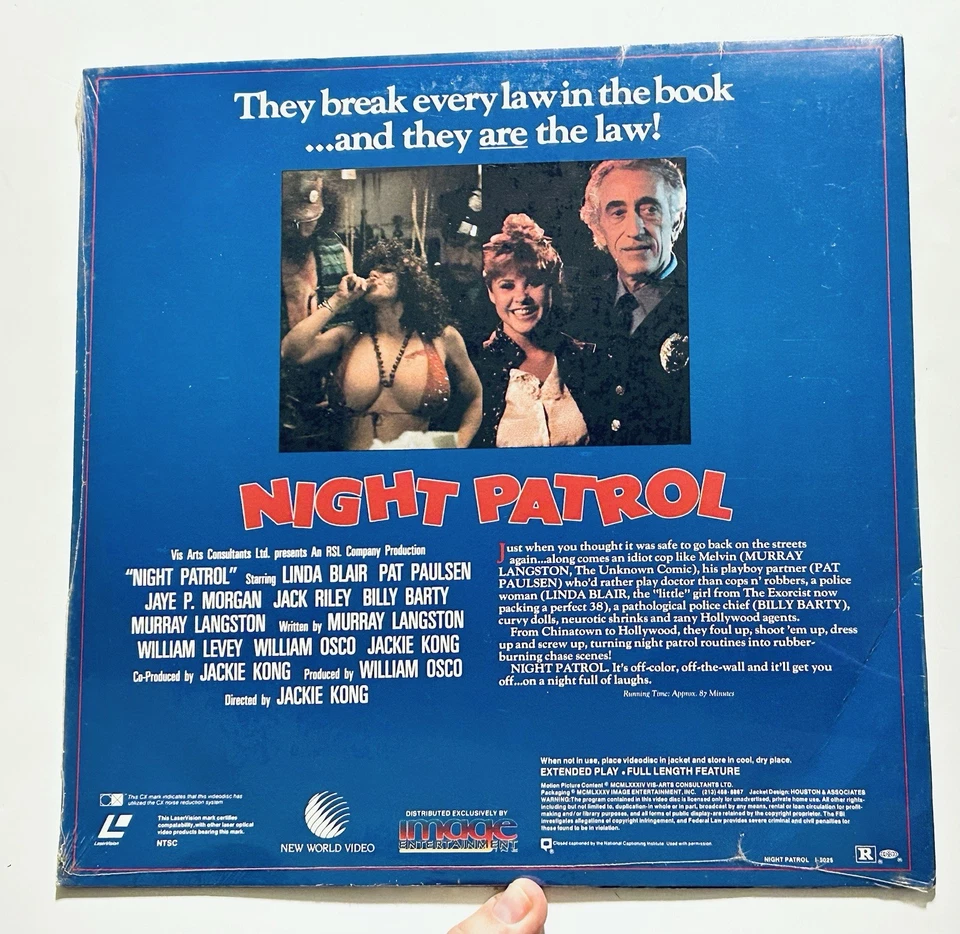Night Patrol ( 1984/ Linda Blair /Andrew Dice Clay/Pat Paulsen), BN Laserdisc - Image 2 of 2
