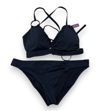NWT Adore Me Black Bikini Set Size L   Strapp...
