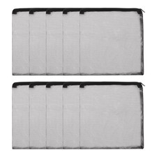 Aquarium Filter Media Bags, Fish Tank Fine Mesh Bag with Zipper Reusable Vers...