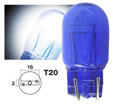 2 Lampadine Alogene T20 Doppio Filamento 12V/21-5W Luce Bianca Simoni Racing