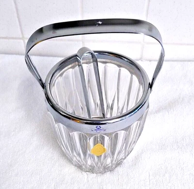 seau a glaçons vintage en cristal DeMeyere et sa pince -années 50 -comme neuf - Photo 1/4