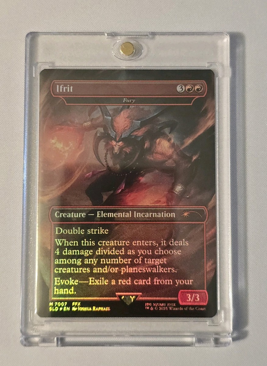 Ifrit (Fury) NM English Rainbow Foil MTG Secret Lair x Final