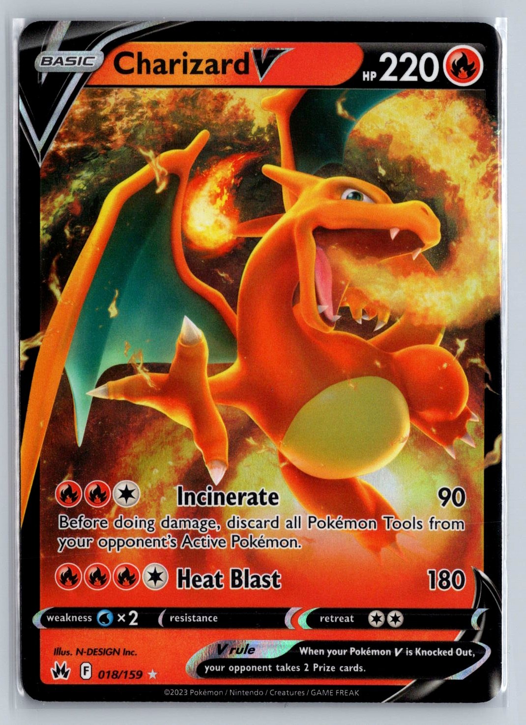 Charizard V Ultra Rare Crown Zenith 018/159 NM