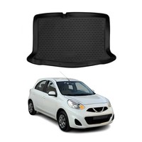 Kofferraummatte Kofferraumwanne FüR Nissan Micra 2017-2021 Gummi TPE Schwarz