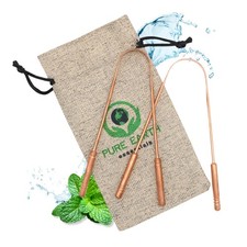 Pure Copper Tongue Scraper for Adults and Kids - 2 Pieces/Pack ,