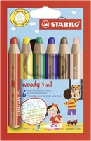 Buntstift, Wasserfarbe & Wachsmalkreide - Stabilo Woody 3 In 1 - 6Er Pack - ...